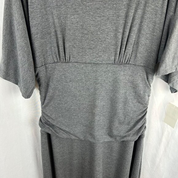 NEW Rabbit Rabbit Rabbit Knit Dress Women 12 Gray‎ Dolman Sleeve A Line Knee - Picture 5 of 8